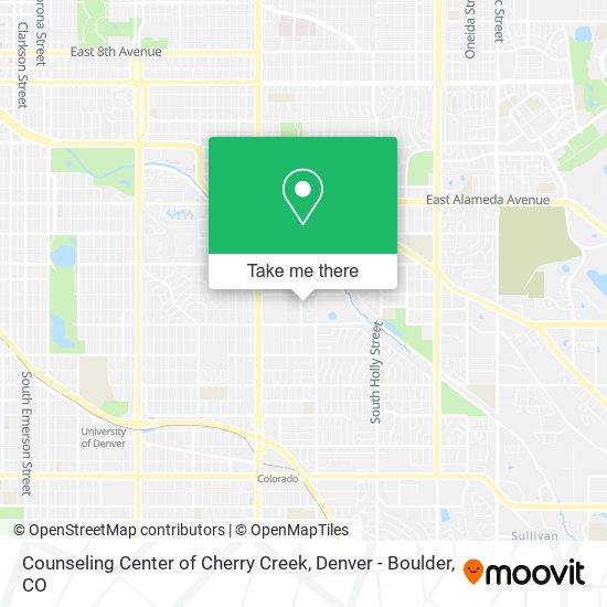Mapa de Counseling Center of Cherry Creek
