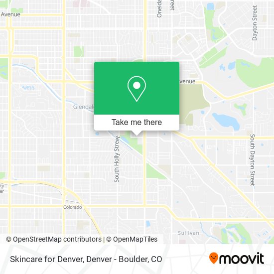 Skincare for Denver map
