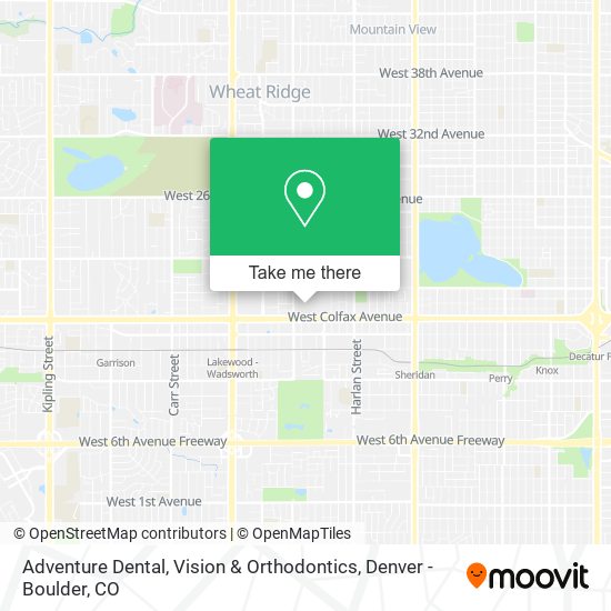 Mapa de Adventure Dental, Vision & Orthodontics