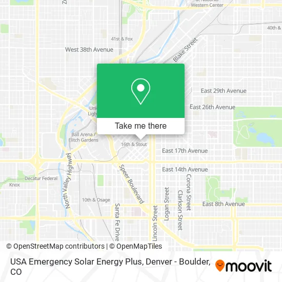 Mapa de USA Emergency Solar Energy Plus