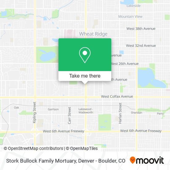 Stork Bullock Family Mortuary map