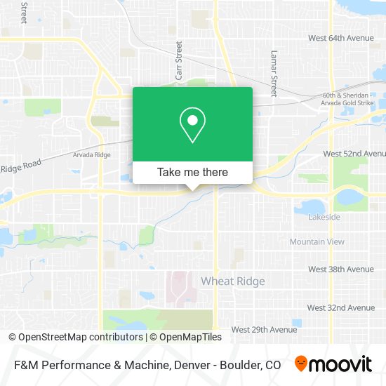 Mapa de F&M Performance & Machine