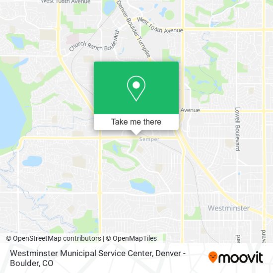 Mapa de Westminster Municipal Service Center