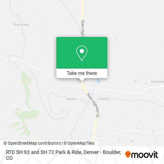 RTD SH 93 and SH 72 Park & Ride map