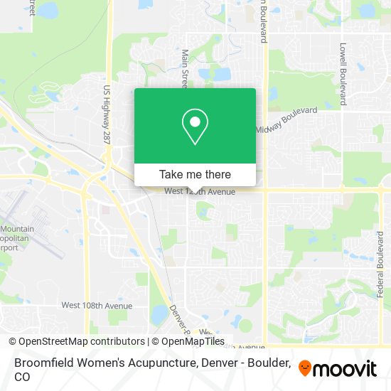 Broomfield Women's Acupuncture map