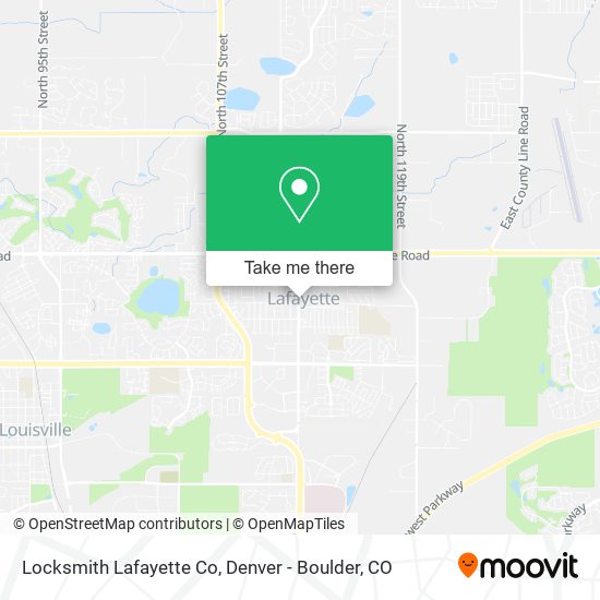 Locksmith Lafayette Co map