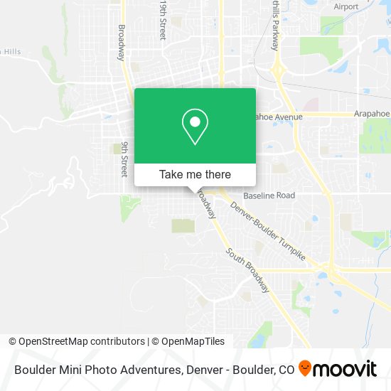 Boulder Mini Photo Adventures map