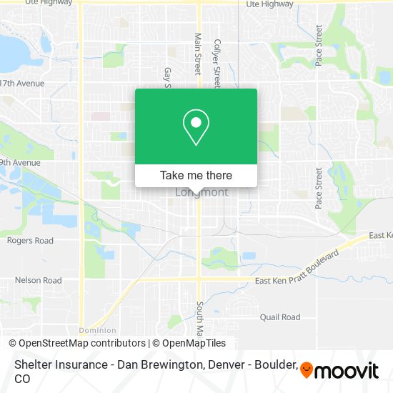 Mapa de Shelter Insurance - Dan Brewington