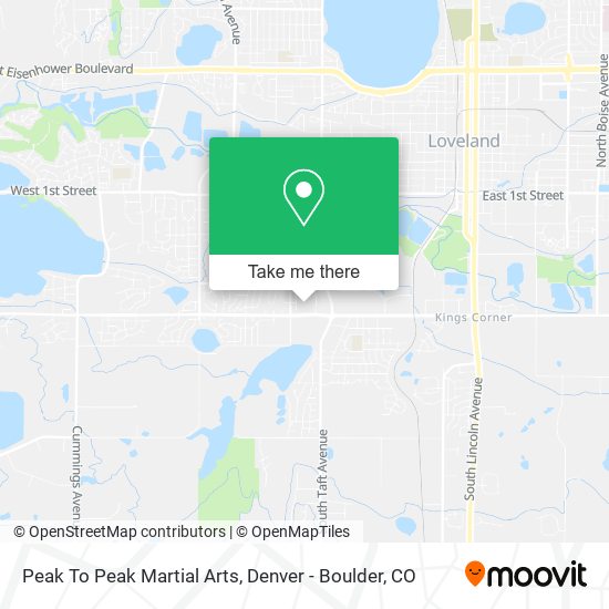 Peak To Peak Martial Arts map