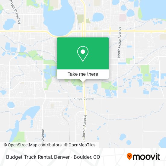 Budget Truck Rental map
