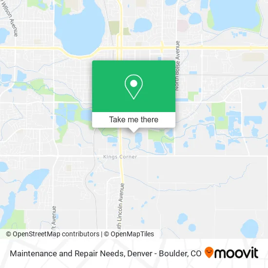 Maintenance and Repair Needs map