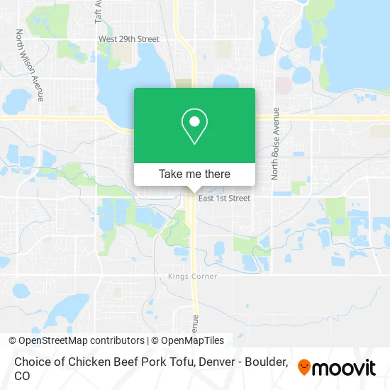 Choice of Chicken Beef Pork Tofu map