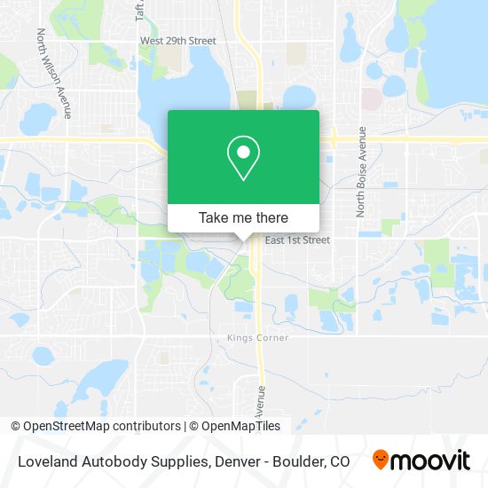 Loveland Autobody Supplies map