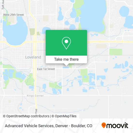 Advanced Vehicle Services map