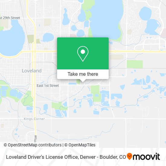 Loveland Driver's License Office map