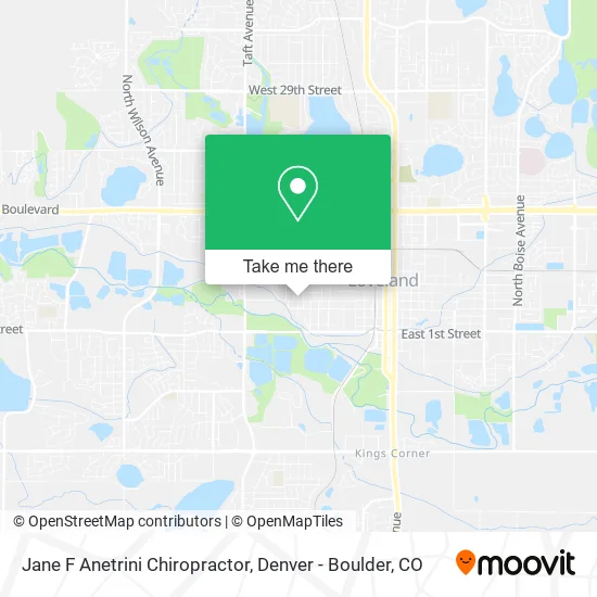 Jane F Anetrini Chiropractor map