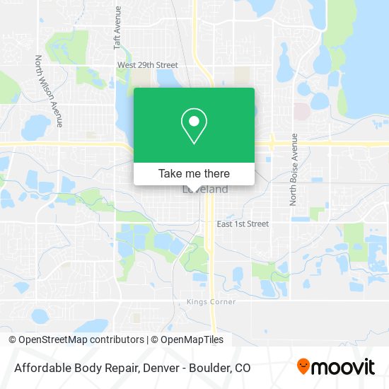 Affordable Body Repair map