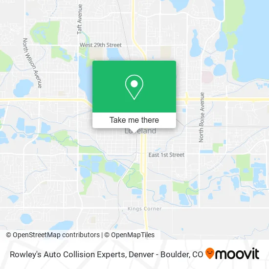 Rowley's Auto Collision Experts map