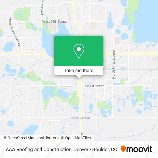 AAA Roofing and Construction map