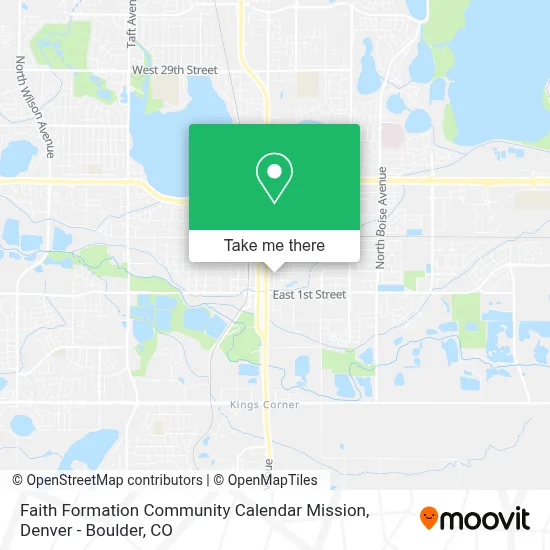 Faith Formation Community Calendar Mission map