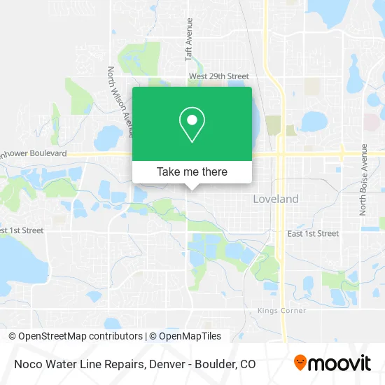 Noco Water Line Repairs map