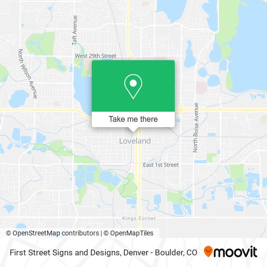 First Street Signs and Designs map