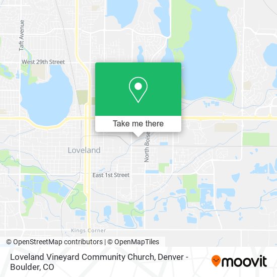 Loveland Vineyard Community Church map