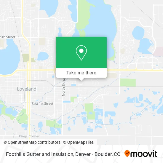 Foothills Gutter and Insulation map