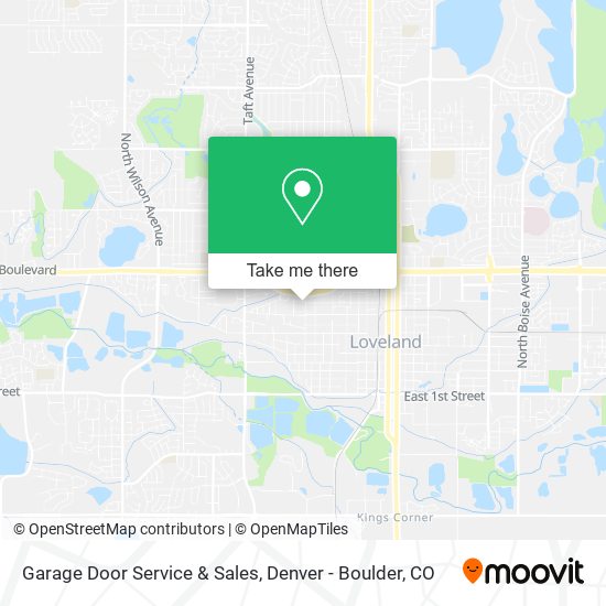 Garage Door Service & Sales map