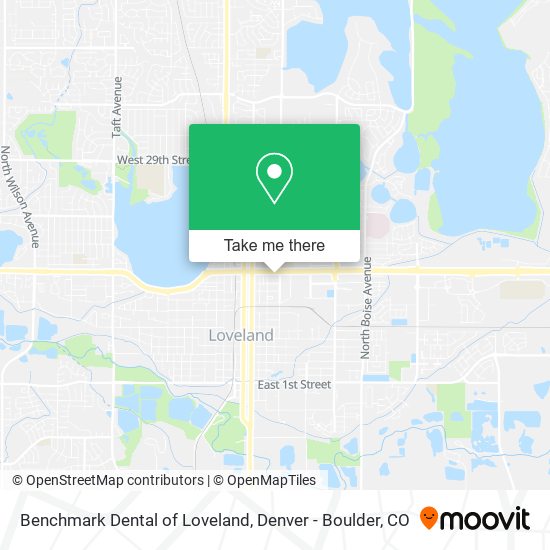 Benchmark Dental of Loveland map