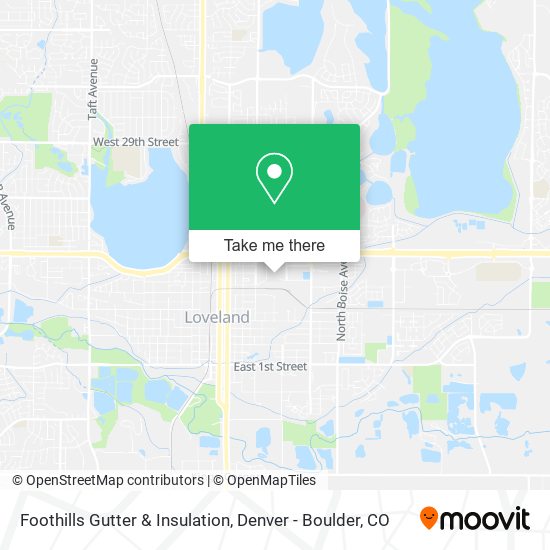 Mapa de Foothills Gutter & Insulation