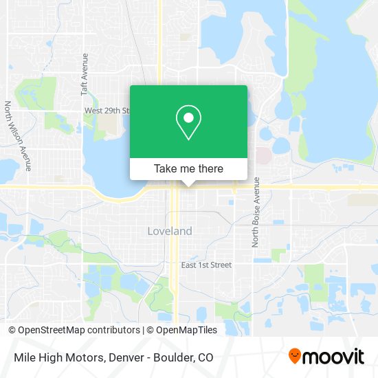 Mile High Motors map