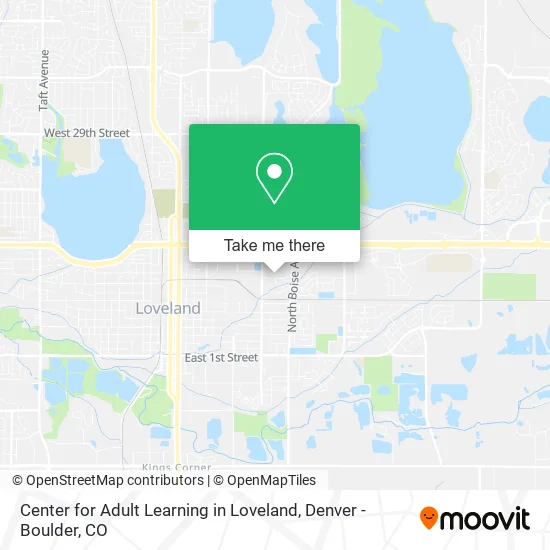 Center for Adult Learning in Loveland map