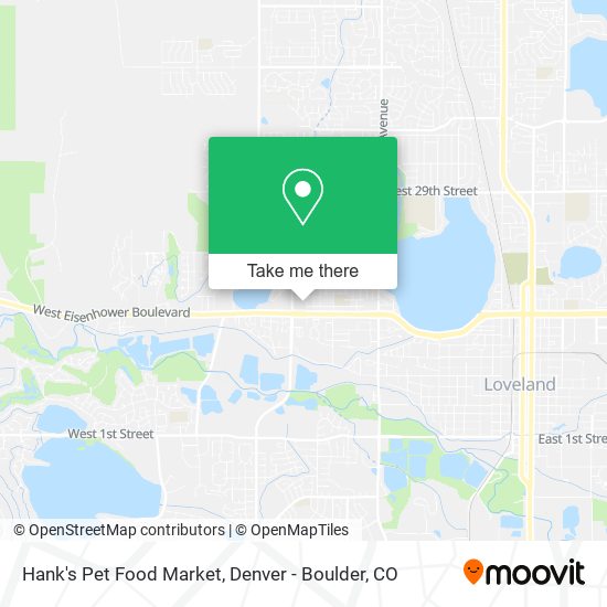 Mapa de Hank's Pet Food Market