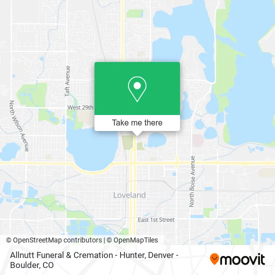 Allnutt Funeral & Cremation - Hunter map