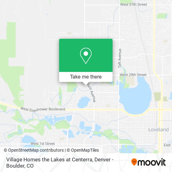 Mapa de Village Homes the Lakes at Centerra