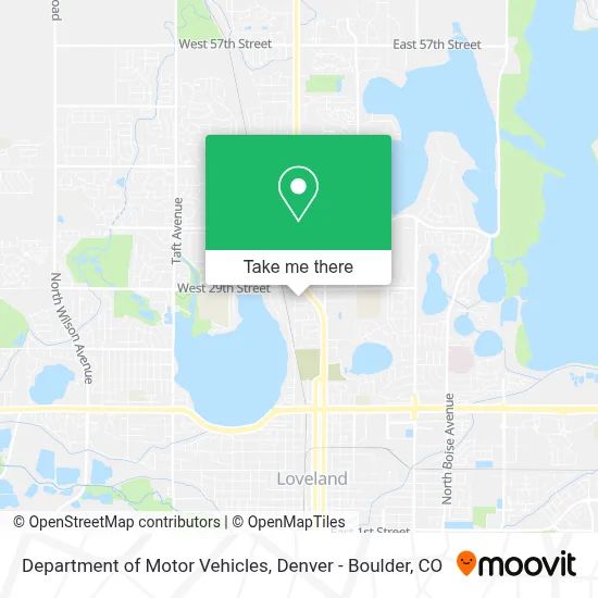 Department of Motor Vehicles map