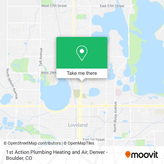 1st Action Plumbing Heating and Air map