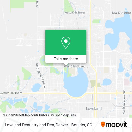 Loveland Dentistry and Den map