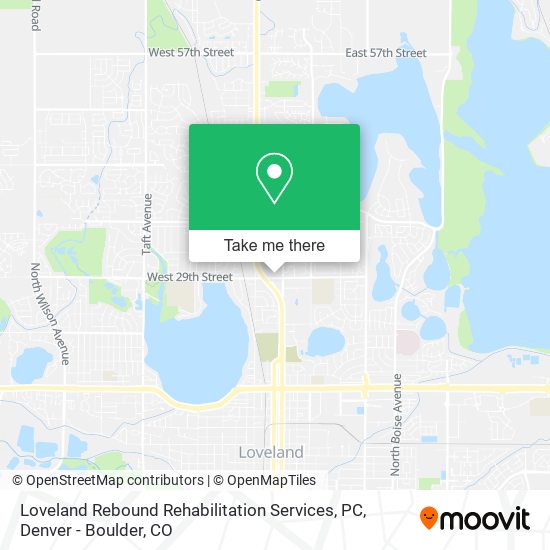 Loveland Rebound Rehabilitation Services, PC map