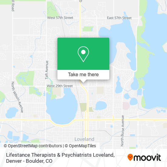 Mapa de Lifestance Therapists & Psychiatrists Loveland