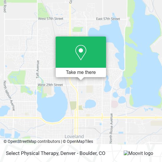 Mapa de Select Physical Therapy