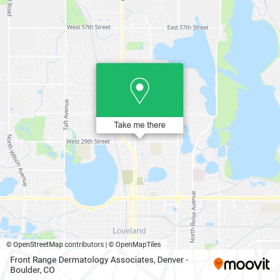 Front Range Dermatology Associates map