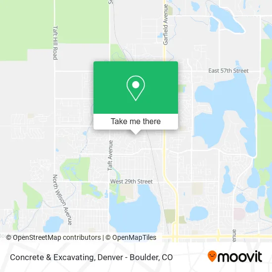 Concrete & Excavating map