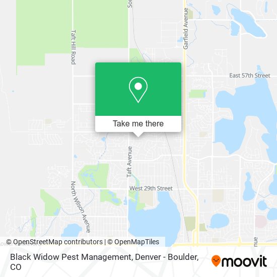 Black Widow Pest Management map