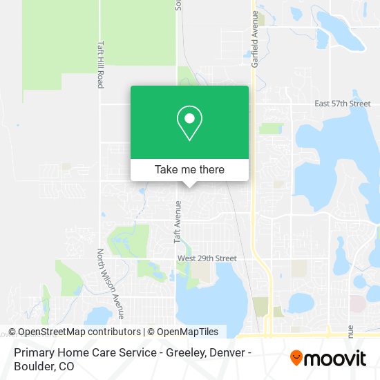 Mapa de Primary Home Care Service - Greeley