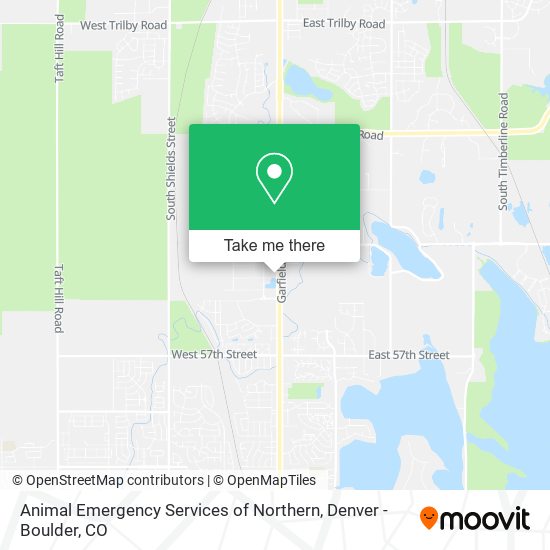 Animal Emergency Services of Northern map