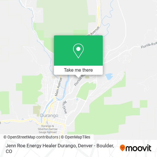 Jenn Roe Energy Healer Durango map