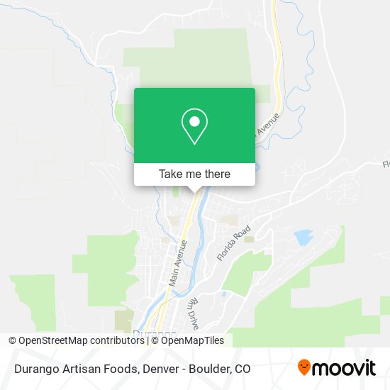 Durango Artisan Foods map