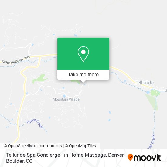 Mapa de Telluride Spa Concierge - in-Home Massage